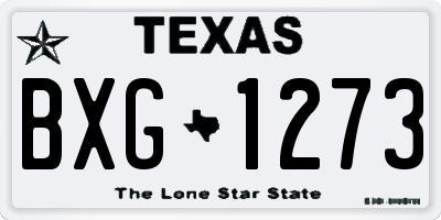 TX license plate BXG1273