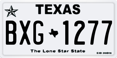 TX license plate BXG1277