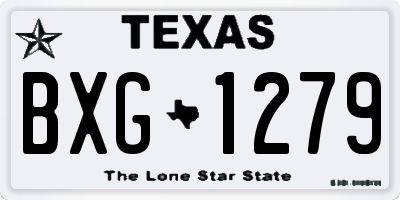 TX license plate BXG1279