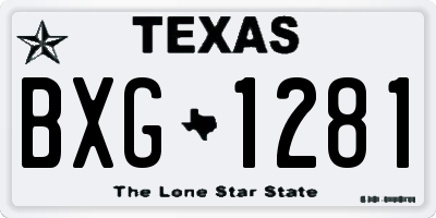 TX license plate BXG1281