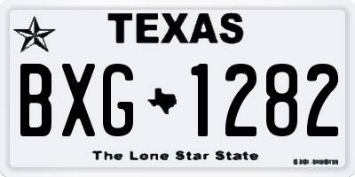 TX license plate BXG1282