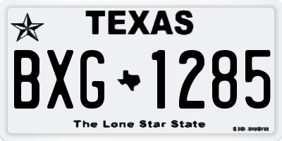 TX license plate BXG1285