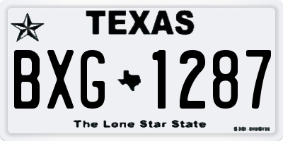 TX license plate BXG1287