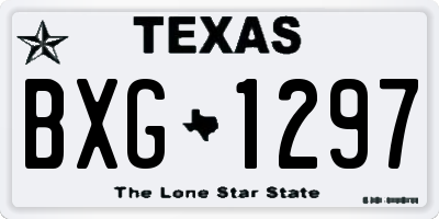 TX license plate BXG1297