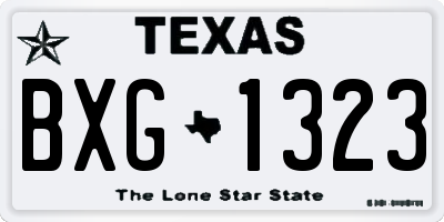 TX license plate BXG1323