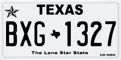 TX license plate BXG1327