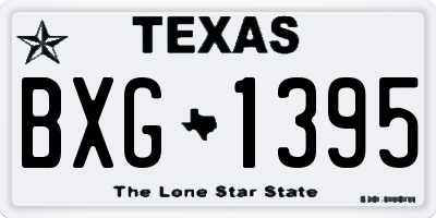 TX license plate BXG1395