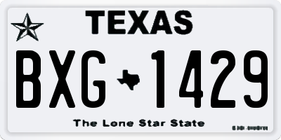 TX license plate BXG1429