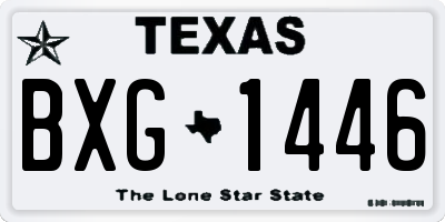 TX license plate BXG1446
