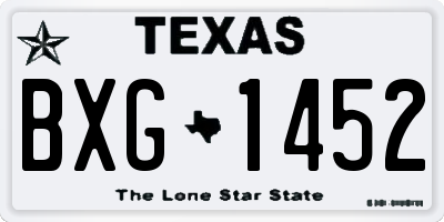 TX license plate BXG1452