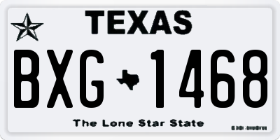 TX license plate BXG1468