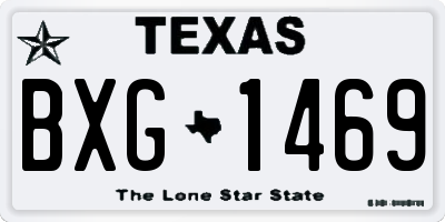 TX license plate BXG1469