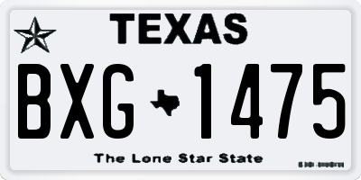 TX license plate BXG1475