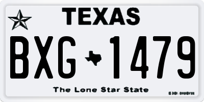 TX license plate BXG1479