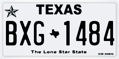 TX license plate BXG1484