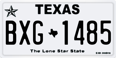 TX license plate BXG1485