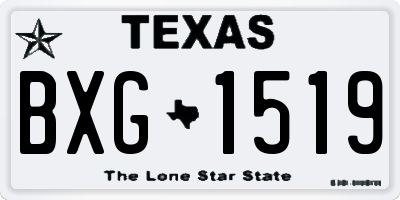 TX license plate BXG1519