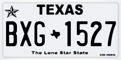 TX license plate BXG1527