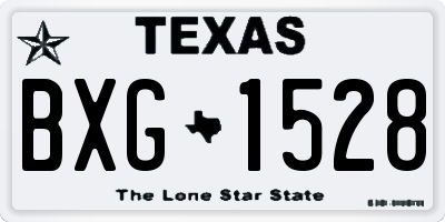 TX license plate BXG1528