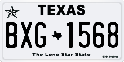 TX license plate BXG1568