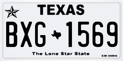 TX license plate BXG1569