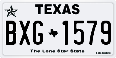 TX license plate BXG1579