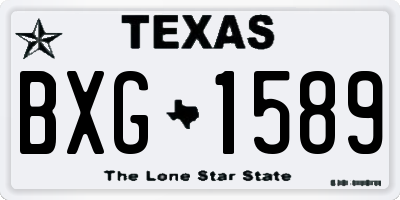 TX license plate BXG1589
