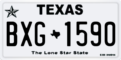 TX license plate BXG1590