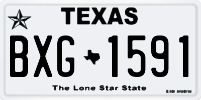 TX license plate BXG1591