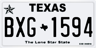 TX license plate BXG1594