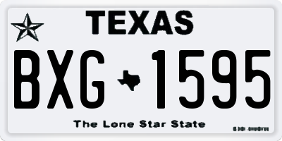 TX license plate BXG1595