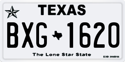 TX license plate BXG1620