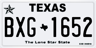 TX license plate BXG1652