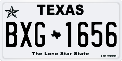 TX license plate BXG1656