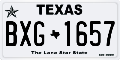 TX license plate BXG1657