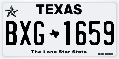 TX license plate BXG1659