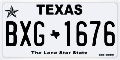 TX license plate BXG1676