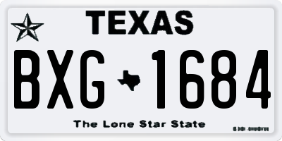 TX license plate BXG1684