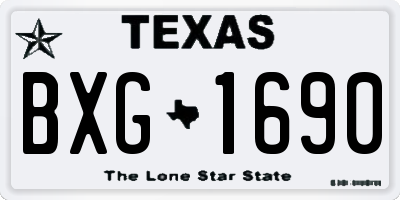 TX license plate BXG1690
