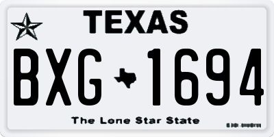 TX license plate BXG1694