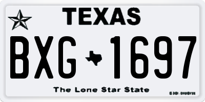 TX license plate BXG1697