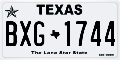 TX license plate BXG1744