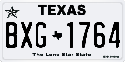 TX license plate BXG1764
