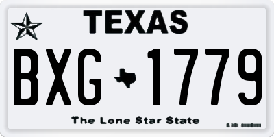 TX license plate BXG1779