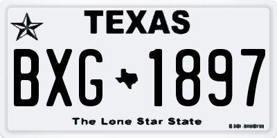 TX license plate BXG1897