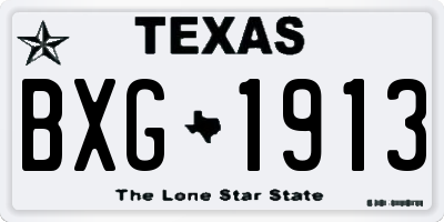 TX license plate BXG1913