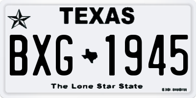 TX license plate BXG1945