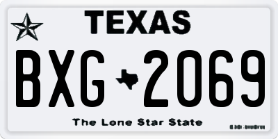 TX license plate BXG2069