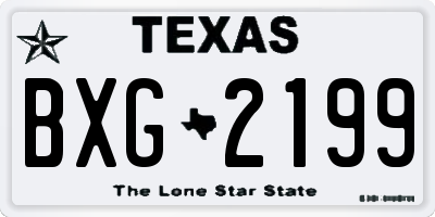 TX license plate BXG2199