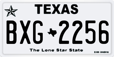 TX license plate BXG2256